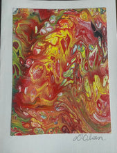 Load image into Gallery viewer, Christmas Card Gift Pack (5)- Hand Made - Debby Olsen - Acrylic Pour
