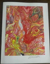 Load image into Gallery viewer, Christmas Card Gift Pack (5)- Hand Made - Debby Olsen - Acrylic Pour
