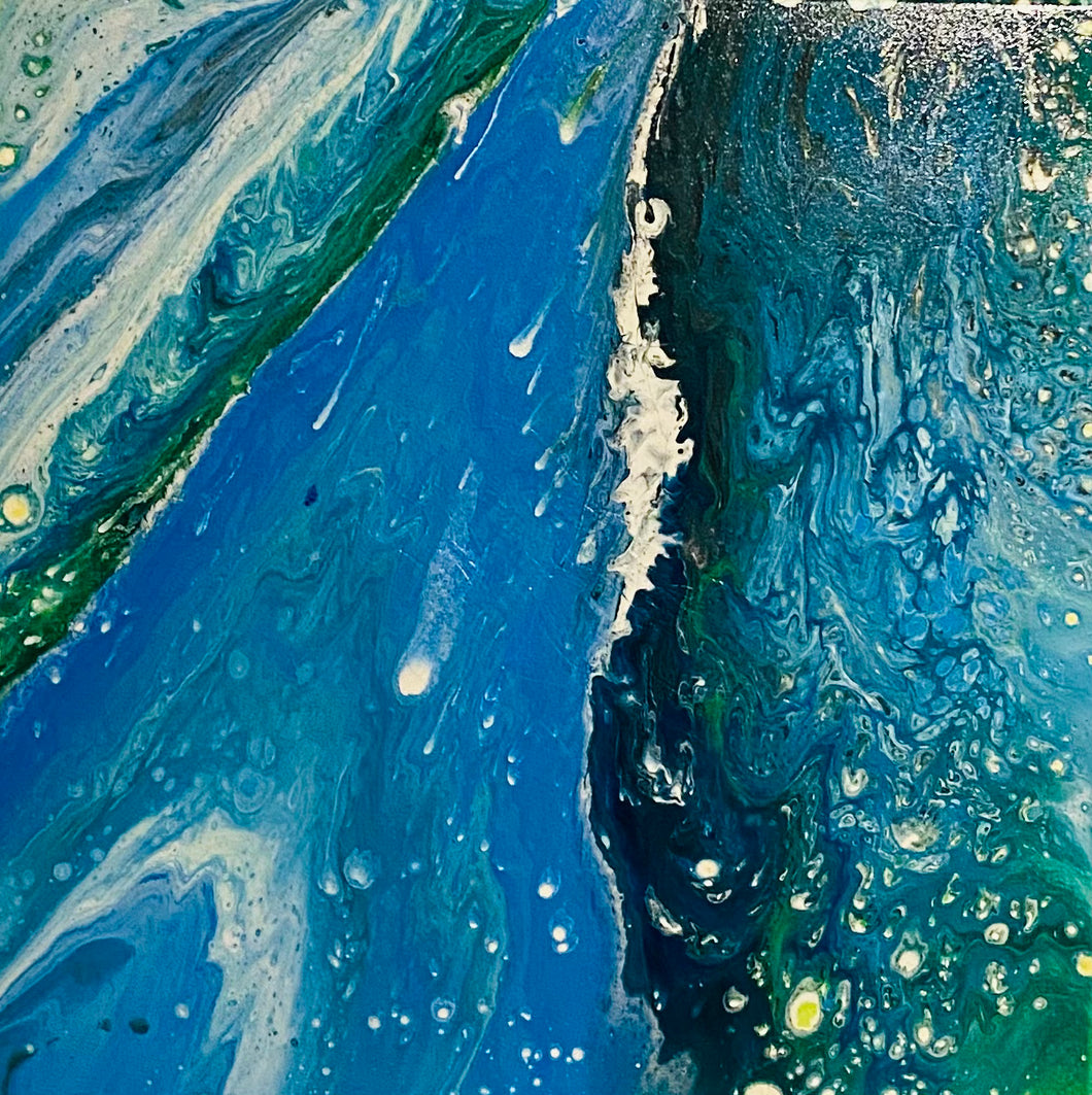 Flying High- Acrylic Pour 20”X 20”-Debby Olsen