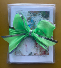Load image into Gallery viewer, Card Gift Pack (5)- Hand Made - Debby Olsen - Acrylic Pour
