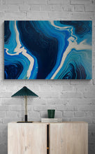 Load image into Gallery viewer, Ocean Twist  24&quot;X 36&quot;- Acrylic Pour - Debby Olsen
