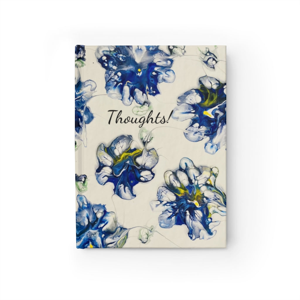 Blue Flower Thoughts - Journal - Ruled Line