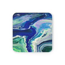 Load image into Gallery viewer, Blue Ring - Cork Back Coaster - Debby Olsen
