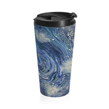 Load image into Gallery viewer, Snowy Blues - Stainless Steel Travel Mug - Debby Olsen
