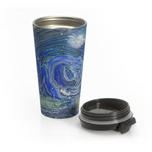 Load image into Gallery viewer, Snowy Blues - Stainless Steel Travel Mug - Debby Olsen
