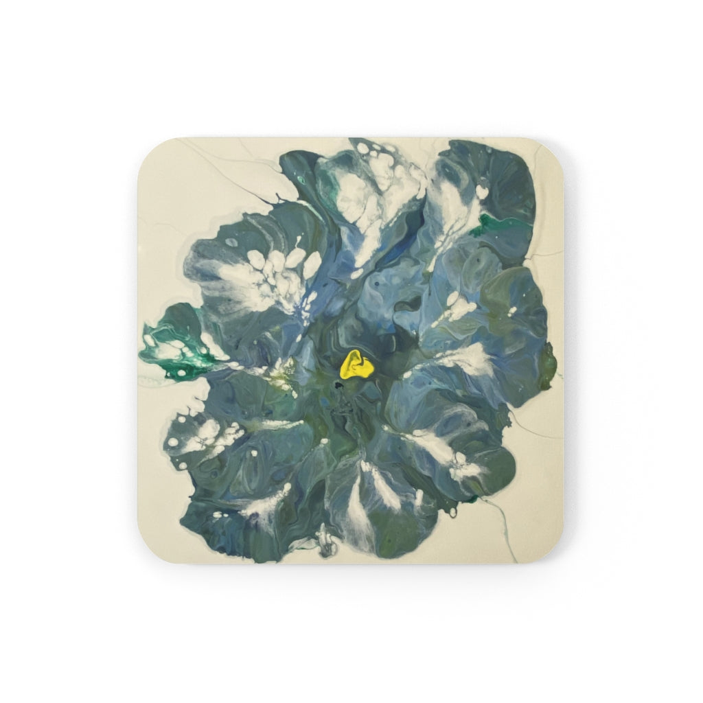 The Cabbage Flower - Cork Back Coaster - Debby Olsen