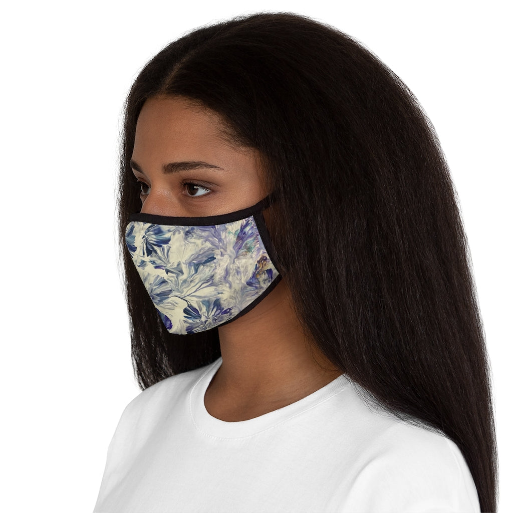 Purple Flowers - Fitted Polyester Face Mask - Debby Olsen