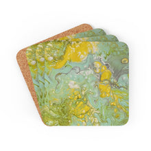 Load image into Gallery viewer, Minty Bubbles - Cork Back Coaster - Debby Olsen
